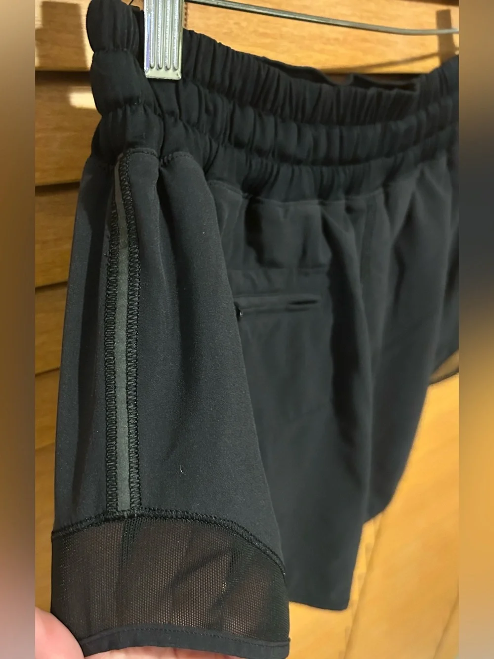 lululemon athletica Black Women’s Athletic Shorts with Zipper Pocket